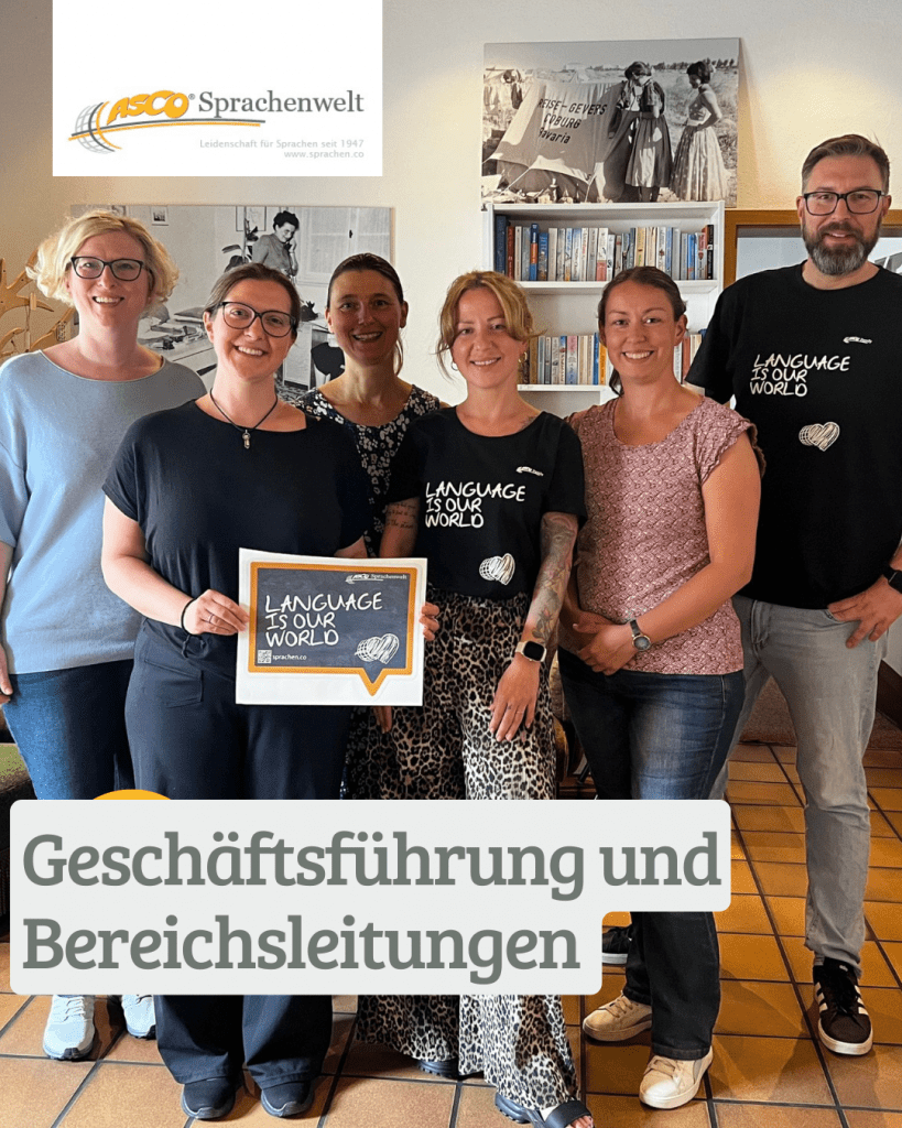 Geschäftsführung und Bereichsleitungen der ASCO Sprachenwelt